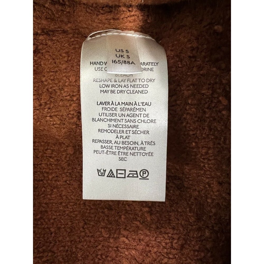 Free People Womens Sweater Reverie V-neck Sweater In Burnt Butter Size Small NEW - Picture 7 of 8